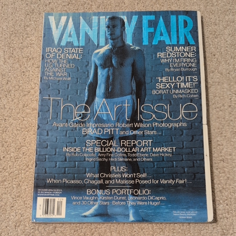 December 2006 Vanity Fair Brad Pitt Cover (The Art Issue)